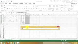 Excel Creating A Frequency Distribution Table [upl. by Dobbins928]