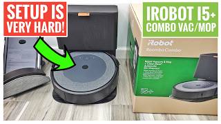 iRobot Roomba i5 Combo Robot Vacuum Unboxing amp Setup Mop Attachment is Very HARD [upl. by Einniw]