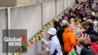 Germany celebrates 35 years since fall of Berlin Wall quotFor peace and freedomquot [upl. by Airak]