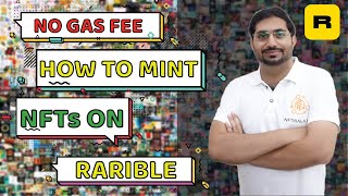 How to Mint an NFT on Rarible Ethereum Blockchain  Lazy Minting Rarible  Gas Free Minting [upl. by Ecarg]