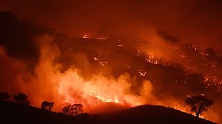 NT bushfire jumps containment lines and heads for Tennant Creek [upl. by Aryk913]