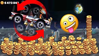 😍 13 600 COINS IN 9 MINUTES ON THE MOON WITH THE BUS  HILL CLIMB RACING 2 [upl. by Jemie]