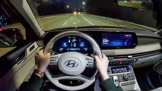 2023 Hyundai Palisade Calligraphy  POV Night Drive Binaural Audio [upl. by Tonry]