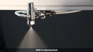 Spray Demonstration of the JAUSF Air Atomizing Nozzle from Spraying Systems Co [upl. by Solrak]