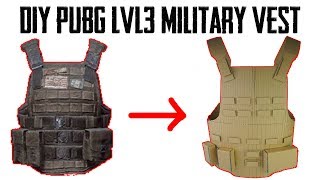 How To Make PUBG Level 3 Military Vest From Cardboard  DIY By King OF Crafts [upl. by Natrav]