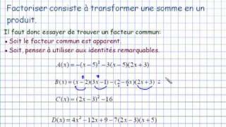 factorisation partie 1 [upl. by Sterling668]