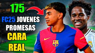 ¡Descubre las MEJORES Jóvenes PROMESAS de FC 25 con CARA REAL [upl. by Lav114]