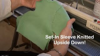 SetIn Sleeve Machine Knitted Upside Down by Diana Sullivan [upl. by Pliske]