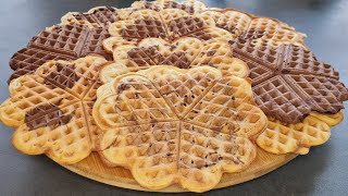 طريقة سهلة لتحضير وافل بالكاكاو waffeln mit kakao selber machen einfach und lecker [upl. by Rolyks]