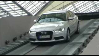 Allnew Audi A6 Quattro mountain demo at Munich Airport Germany [upl. by Nrubloc437]