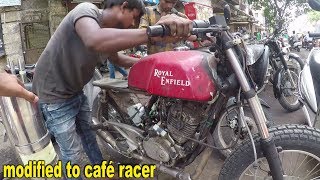 modified to cafe racer  pulsar 180 old  bullet singh [upl. by Fredkin]