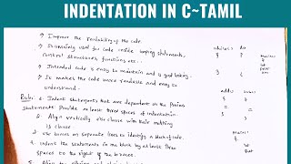 Indentation in C  Programming in Cbeginners in Tamil pridetech [upl. by Annoya]