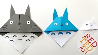 Easy Totoro Bookmark  Origami  Paper Crafts [upl. by Aiselad658]