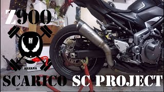 KAWASAKI Z900 • CAMBIO SCARICO SC PROJECT S1 NO DB KILLER SOUND TEST [upl. by Baptlsta419]