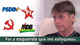 ELESIM Bolsonaro quotFoi a Esquerda que me esfaqueouquot [upl. by Anitsihc]