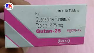 Qutan 25 Tablet  Quetiapine Fumarate Tablet  Qutan 25mg Tablet Uses Benefits Dosage Review [upl. by Akessej125]