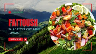 This authentic Lebanese  Fattoush Salad is made with  wellseasoned fried pita bread seasonal [upl. by Auod]