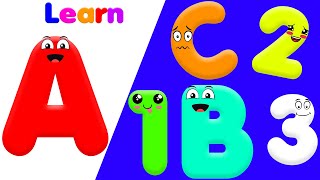 ABC Phonics Song and 123  English Alphabet  ABC Song  Alphabet Song  kidsvideo abc [upl. by Del]