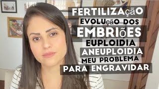 FERTILIZAÇÃO  ACOMPANHAMENTO DO EMBRIÃO  BIÓPSIA  EUPLOIDIA  ANEUPLOIDIA  VÍDEO 3 [upl. by Sandye]