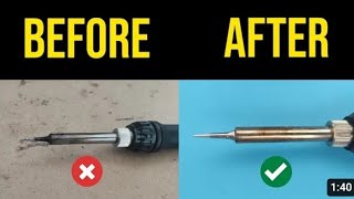 How to clean soldering iron bitiron bit ko kasy saf kry❤️‍🔥 [upl. by Anisamot624]