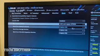 How to Enable UEFI Boot in ASUS Mother Board  CSM Compatibility Support Module [upl. by Parrnell]