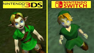 The Legend o Zelda Ocarina of Time Nintendo 3DS vs Switch Graphics Comparison [upl. by Marx]