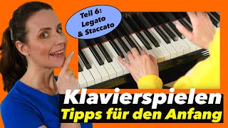 Klavier lernen für Kinder TEIL 6  Legato amp Staccato  Klavierspielen Einsteiger  Floh im Ohr TV [upl. by Shirline]