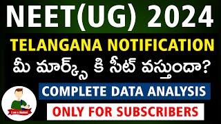 NEET UG 2024 Telangana Counselling Notification Complete Data Analysis  MBBS Seat Probability [upl. by Kristina]