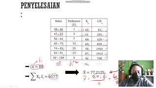 Ukuran Tendensi Sentral Menentukan Mean Median dan Modus Pada Data Berkelompok  Part 1 [upl. by Ecaroh396]