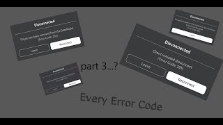 Roblox error codes explained Part 3 [upl. by Neerhtak]