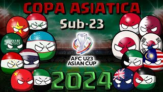 así fue la COPA ASIATICA sub23 de QATAR 2024 countryballs [upl. by Harts]