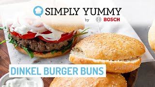 Dinkel Burger Buns – gesunde Burger Brötchen ❤️🍔  SIMPLY YUMMY Rezepte [upl. by Atinrev729]