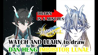 WATCH AND LEARN TO DRAW featuring Dan Heng HOW TO DRAW DAN HENG in 6 MINS [upl. by Smitty]