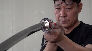 Process of Making a HandForged Katana Korean Swordsmith with 30 Years of Experience [upl. by Ahseihs]