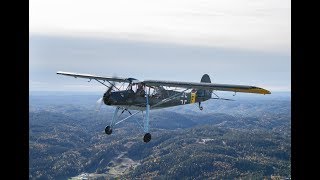 Fieseler Storch first flight  Kjeller Norway 7october 2017 [upl. by Wunder]