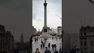 Trafalgar Square London England in the rain ☔️ solocruise trafalgarsquare london [upl. by Peadar]