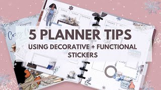 5 Beginner Planner Tips for Using Functional and Decorative Stickers in Your Planner [upl. by Eynaffit]