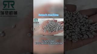 HDPE pelletizing machineRetech machine plasticpelletizingmachine [upl. by Biddie]