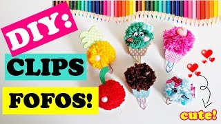 DIY PAPELARIA COMO FAZER 6 CLIPS DIVERTIDOS [upl. by Rafat]