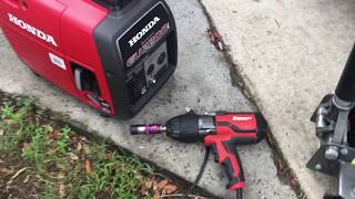 Honda EU2200i Companion Window AC and Harbor Freight Impact Driver [upl. by Nahgam]