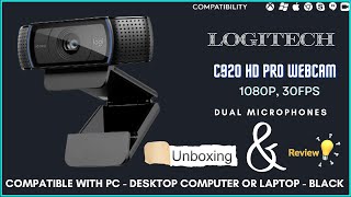 Logitech C920 HD Pro Webcam  1080p 30FPS  Dual Microphones Autofocus Computer or Laptop  Black [upl. by Lynn]