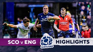 HIGHLIGHTS  Scotland v England  Guinness Mens Six Nations 2024 [upl. by Nnov]