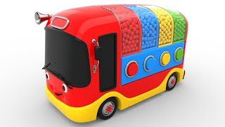 Colors for Children with Bus Transporter Toy Color Balls [upl. by Dur4]