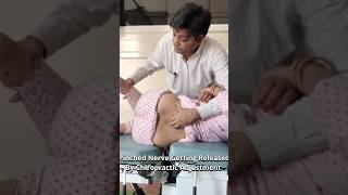 Pinched Nerve Getting Released By Chiropractic Adjustment shorts [upl. by Idnew935]