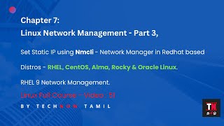 Network Management Using nmcli command in RHEL 9 Based OS CentOS Rocky Alma Oracle [upl. by Nidroj]