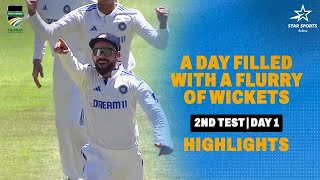 A Flurry Of Wickets Highlights Day 1 of the Cape Town Test  SA v IND [upl. by Amsa]