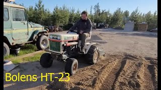 Testing the Bolens HT23 Tiller Tilling up the Gravel back yard [upl. by Nenerb565]