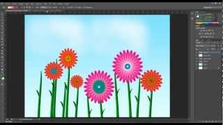 TutoriaL PHOTOSHOP Crear flores con patrones [upl. by Tloh667]