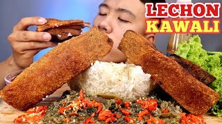 LECHON KAWALI AT SPICY LAING MUKBANG  Cripy Pork Belly  Pinoy Mukbang  Mukbang Philippines  Asmr [upl. by Helfant236]