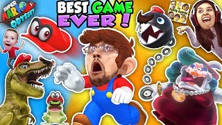 SUPER MARIO ODYSSEY 💗 FGTEEV DINOSAURS FROGS amp CHOMP CHAINS R BOSS BEST VIDEO GAME EVER Pt 1 [upl. by Hermine]